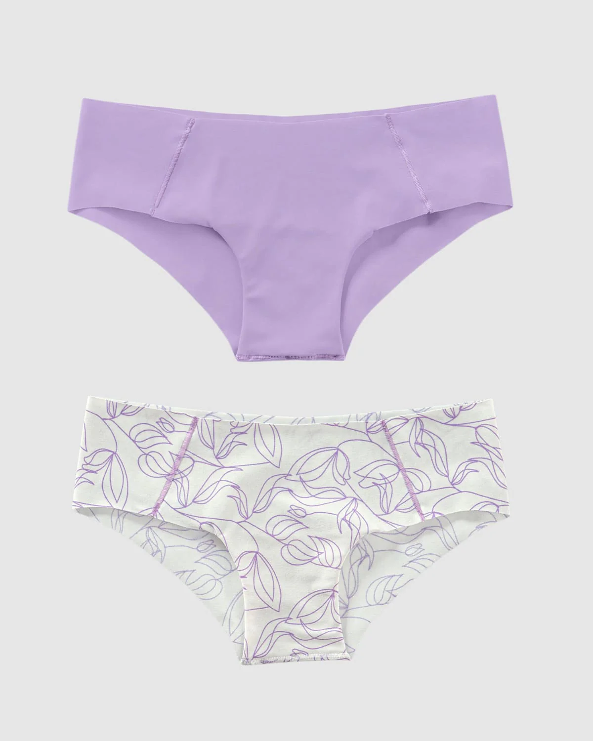 2-Pack Seamless Hipster knickers with Decorative Contrast Stitching - Image 26