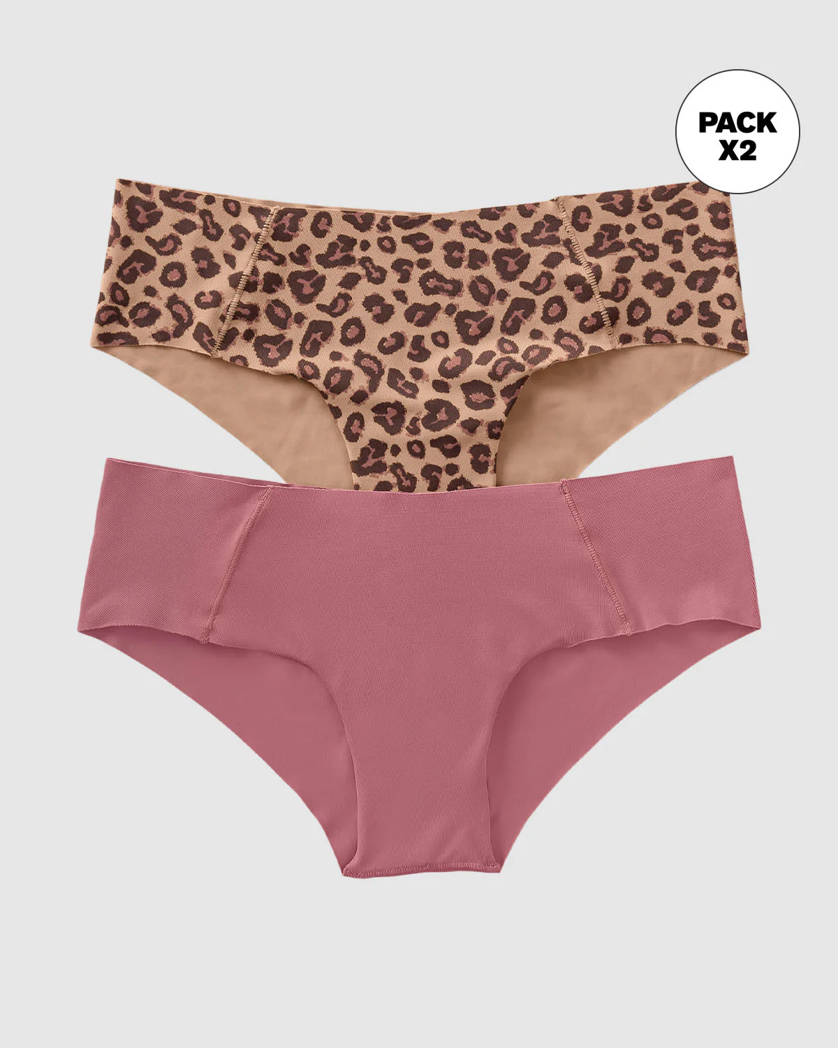 2-Pack Seamless Hipster knickers with Decorative Contrast Stitching - Image 6