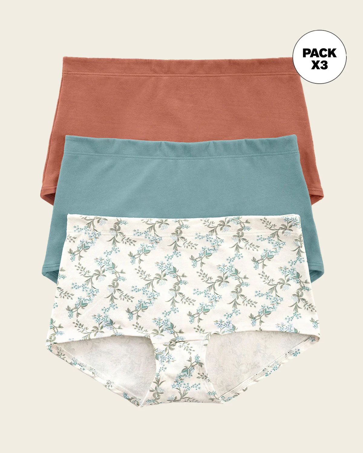 3 Boyshorts in Stretch Cotton with Good Coverage - Image 10