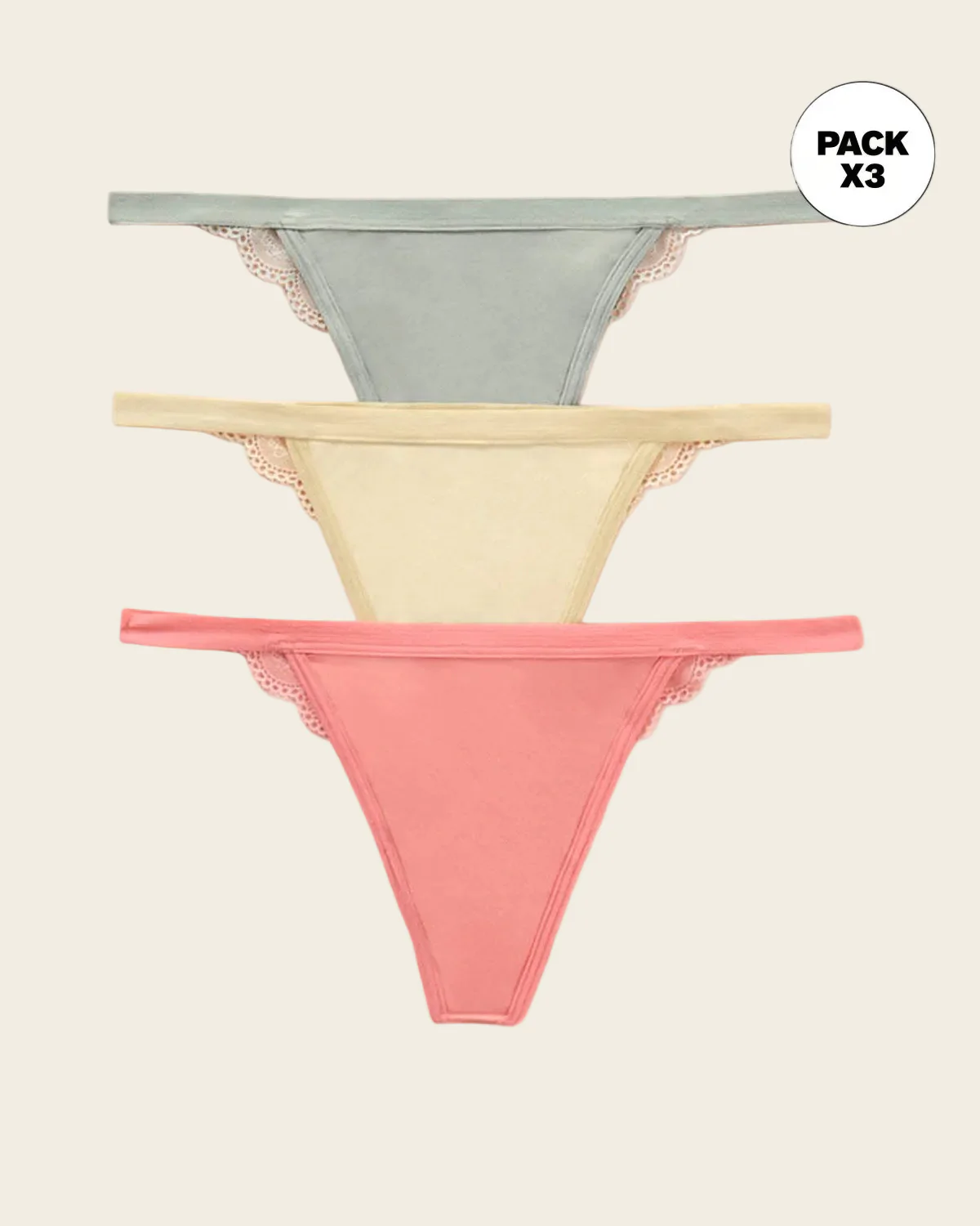 3 Low Rise G-Strings with Precious Lace - Image 6
