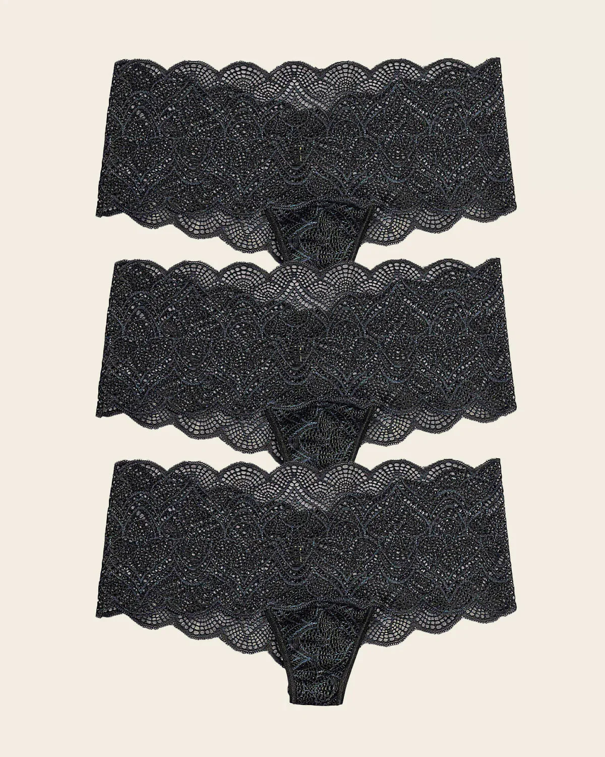 3-Pack Cheeky Lace Hipster Knickers - Image 6