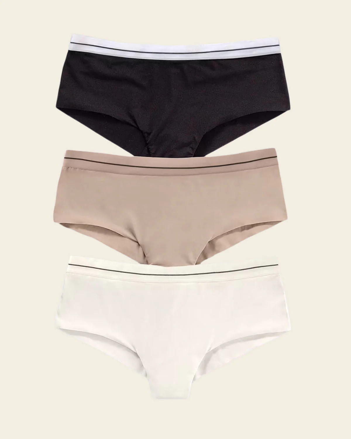 3-pack Contrast Waistband Soft Cheeky Knickers