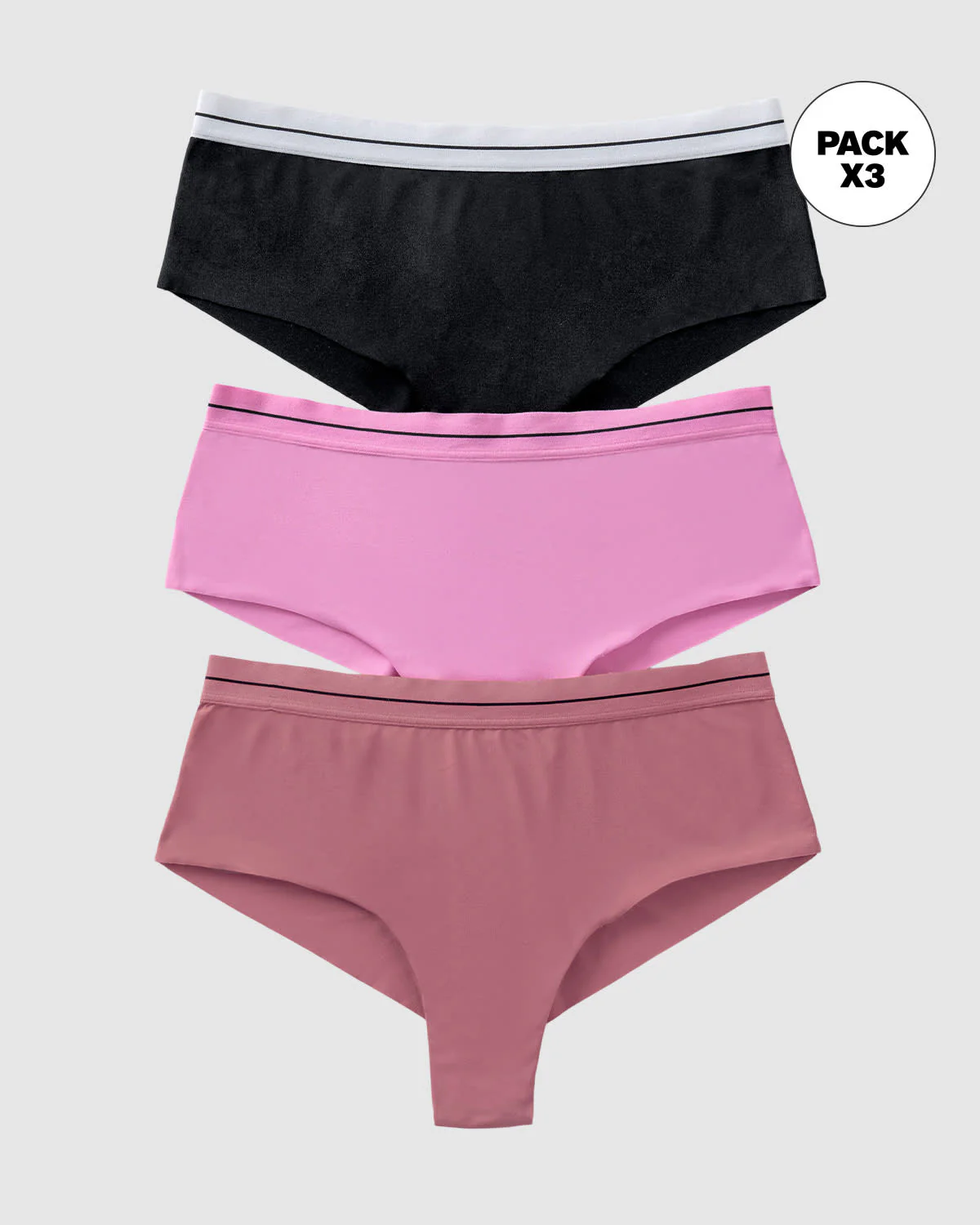 3-pack Contrast Waistband Soft Cheeky Knickers - Image 11