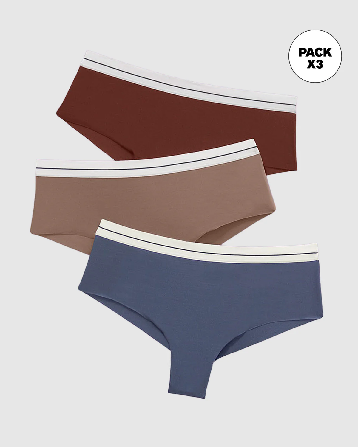 3-pack Contrast Waistband Soft Cheeky Knickers - Image 6