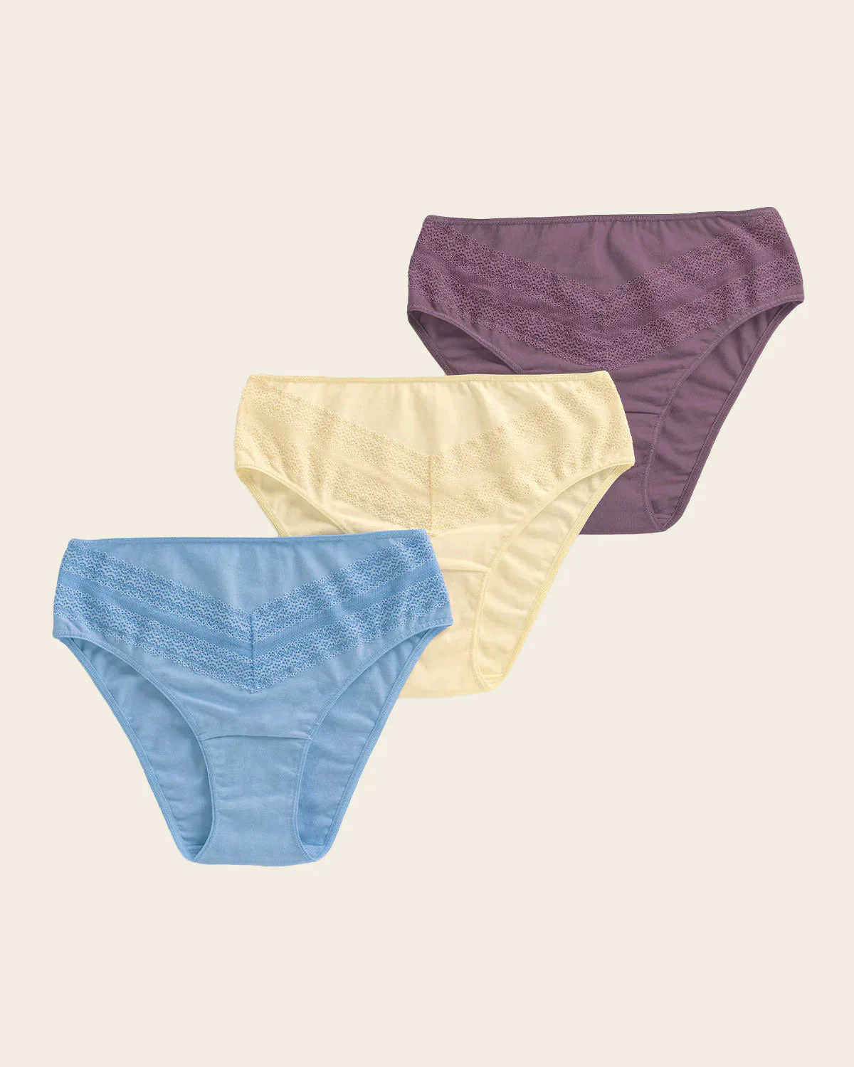 3-pack High-cut Brief Knickers with Lace - Image 5