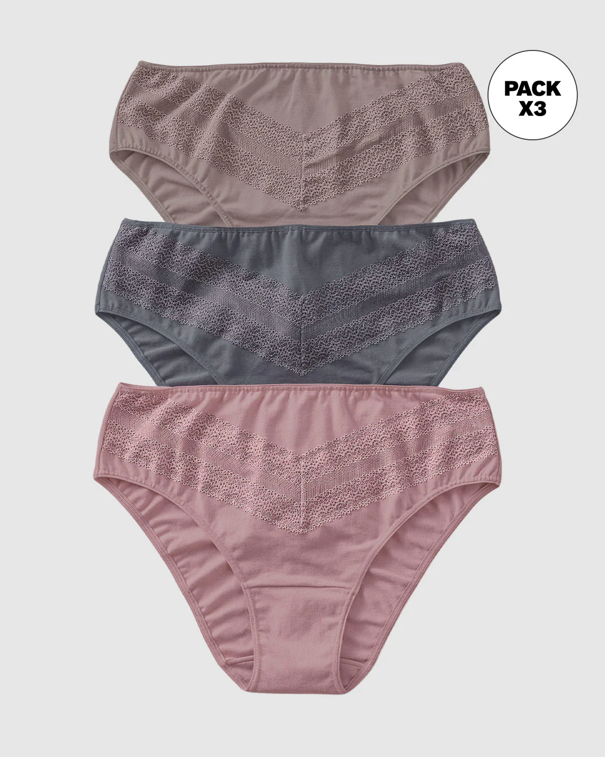 3-pack High-cut Brief Knickers with Lace - Image 9
