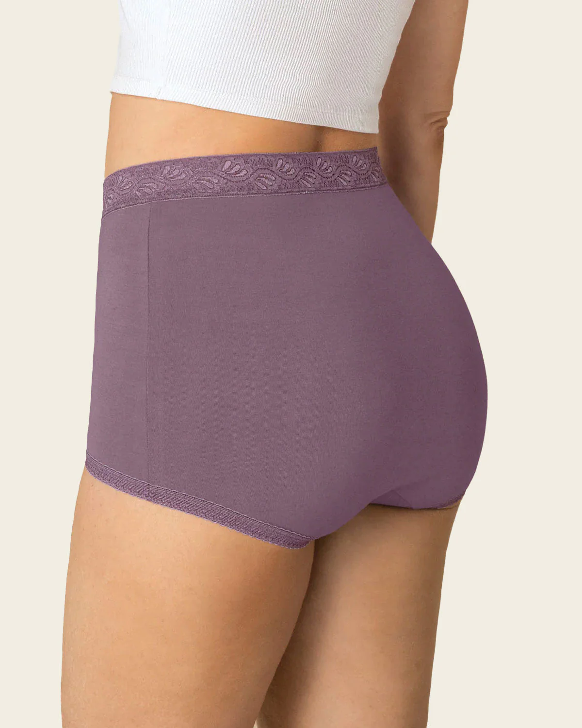 3-pack high-waisted lace trim brief knickers - Image 6
