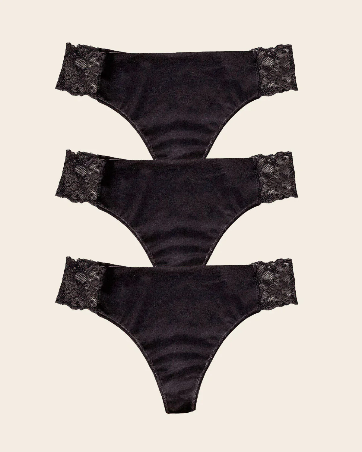 3-Pack Lace Side Seamless Thong Knickers - Image 6