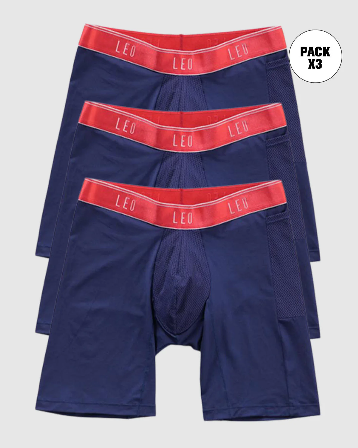 3-Pack Long Athletic Boxer Briefs with Side Pocket - Image 6