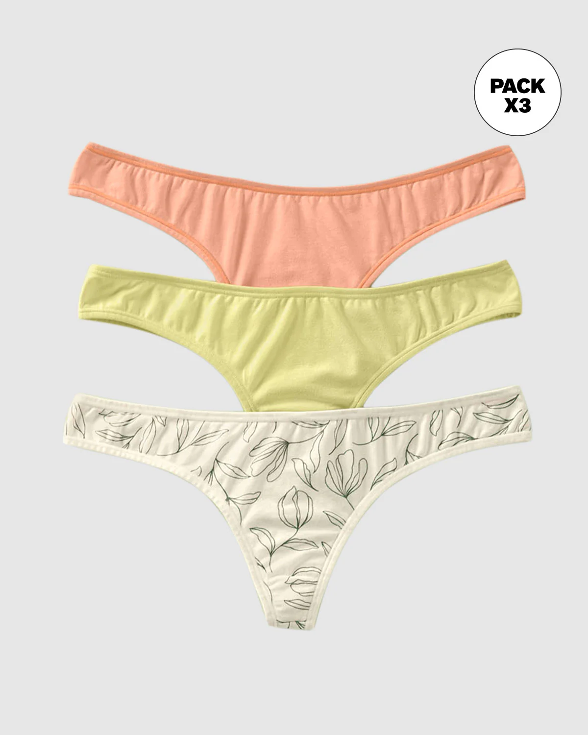 3-Pack Stretch Cotton Low-Rise Thong Knickers - Image 64