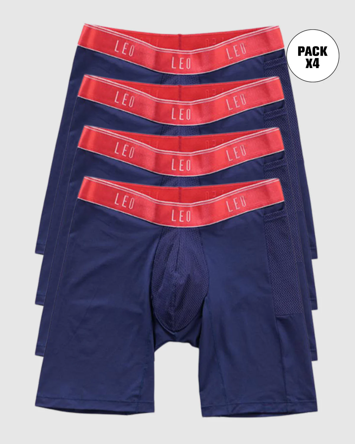 4-Pack Long Athletic Boxer Briefs with Side Pocket - Image 6