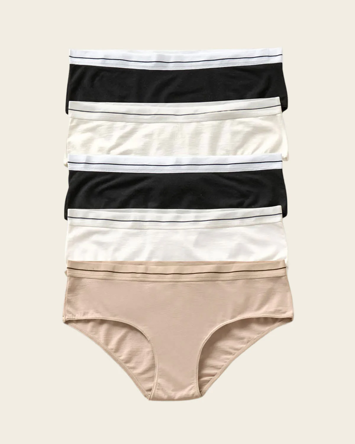 5-Pack Cotton Blend Hipster Knickers