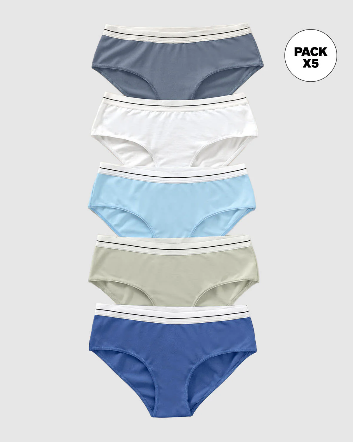 5-Pack Cotton Blend Hipster Knickers - Image 56