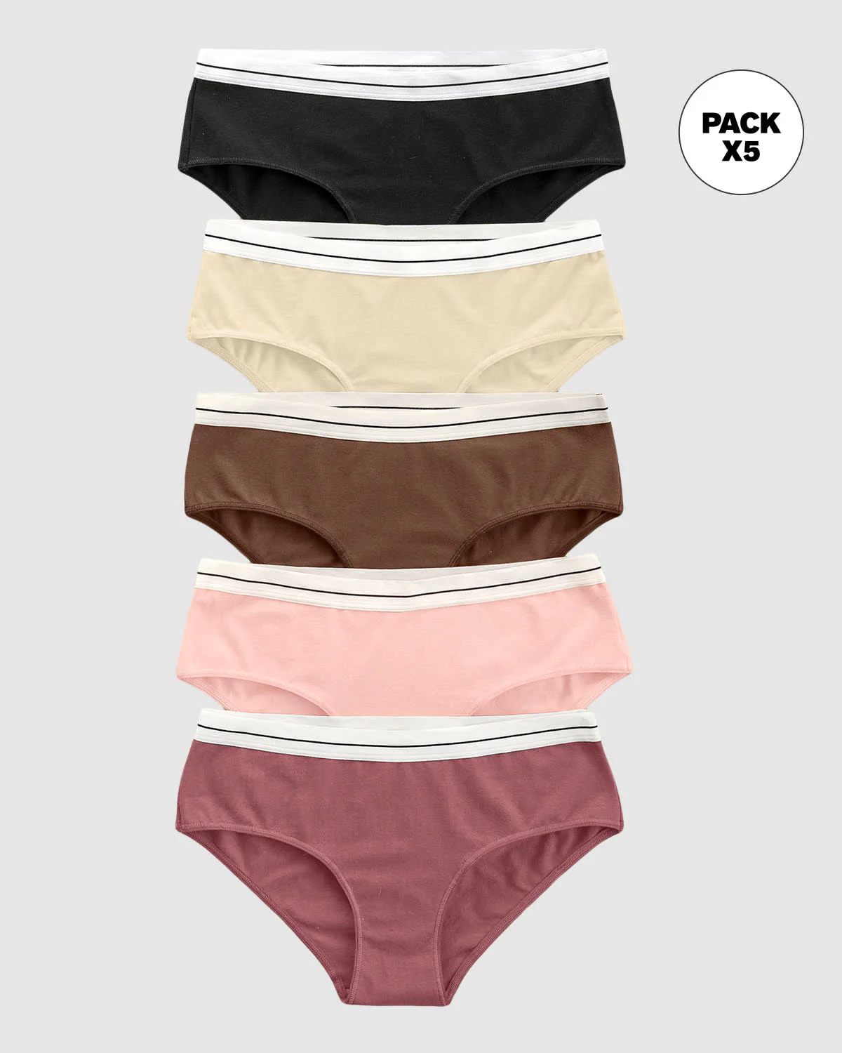 5-Pack Cotton Blend Hipster Knickers - Image 6