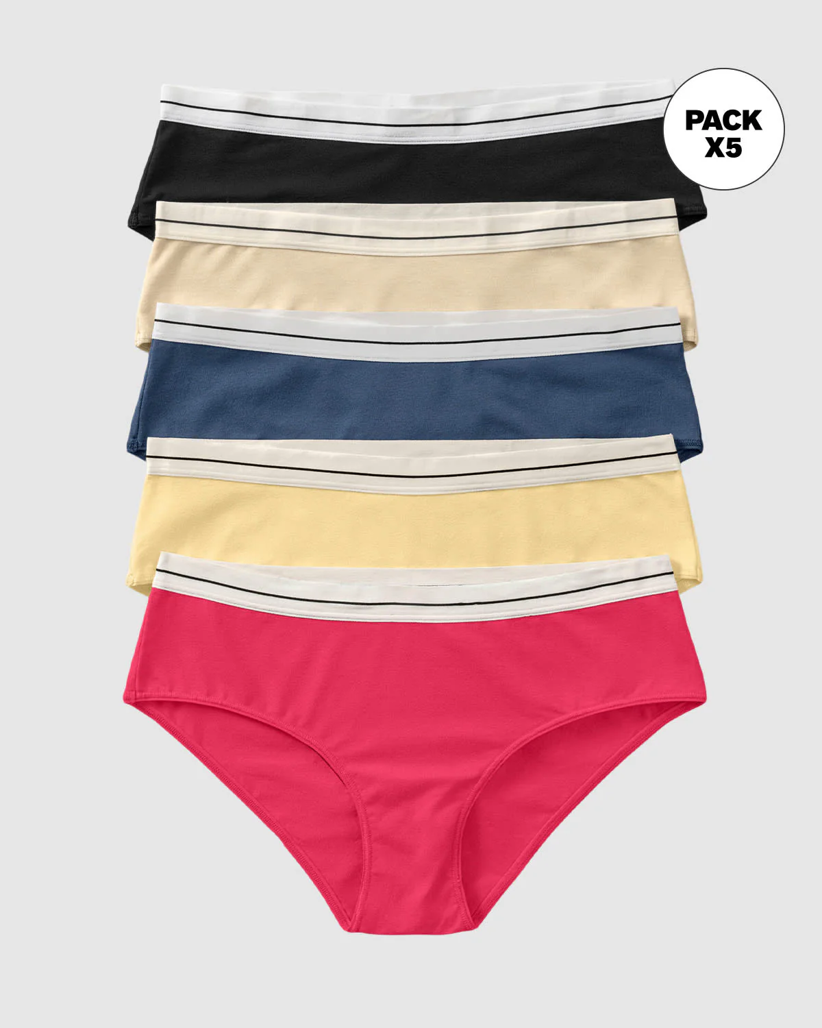 5-Pack Cotton Blend Hipster Knickers - Image 61