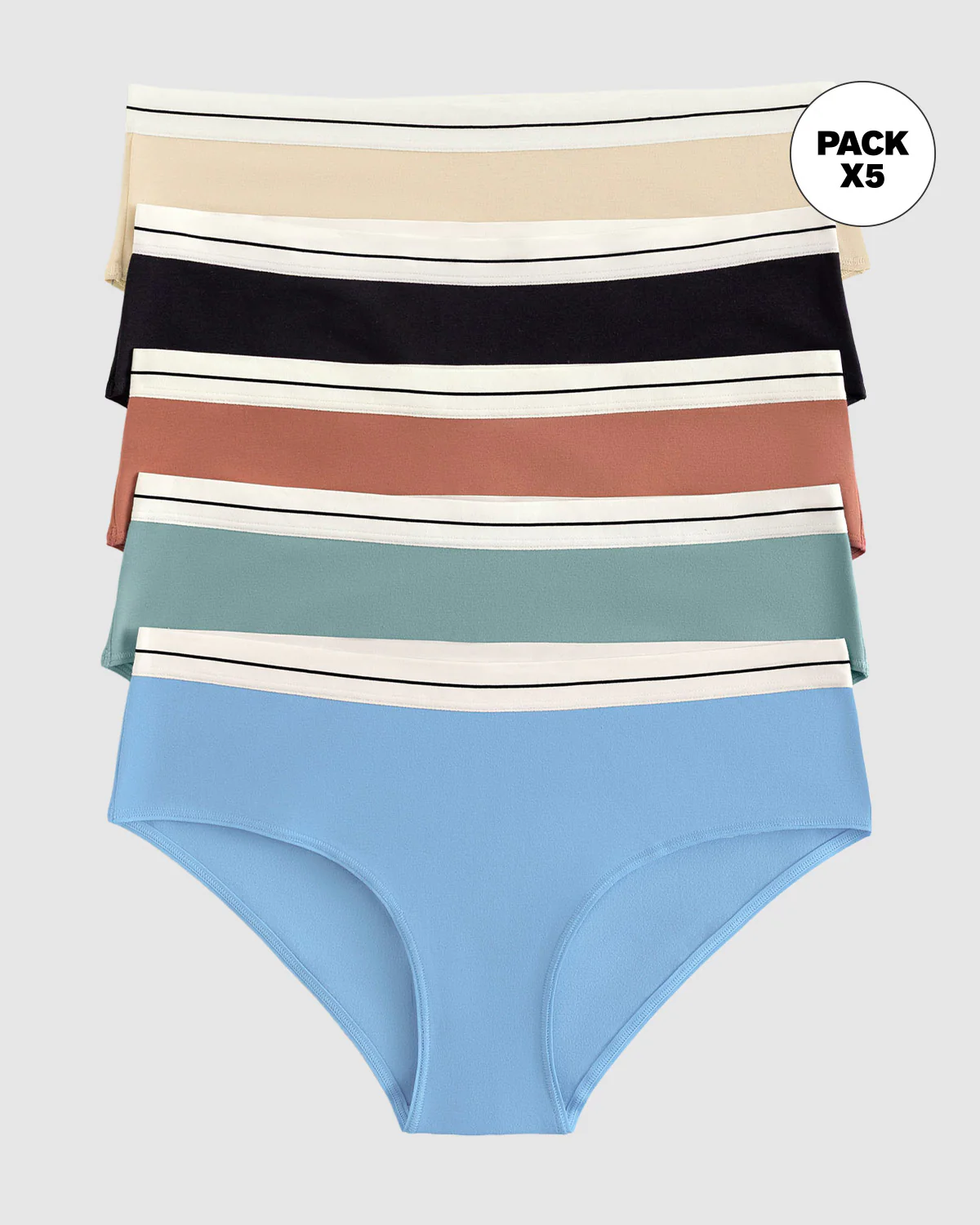 5-Pack Cotton Blend Hipster Knickers - Image 67