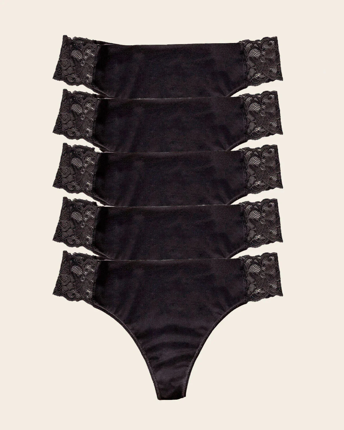 5-Pack Lace Side Seamless Thong knickers - Image 6