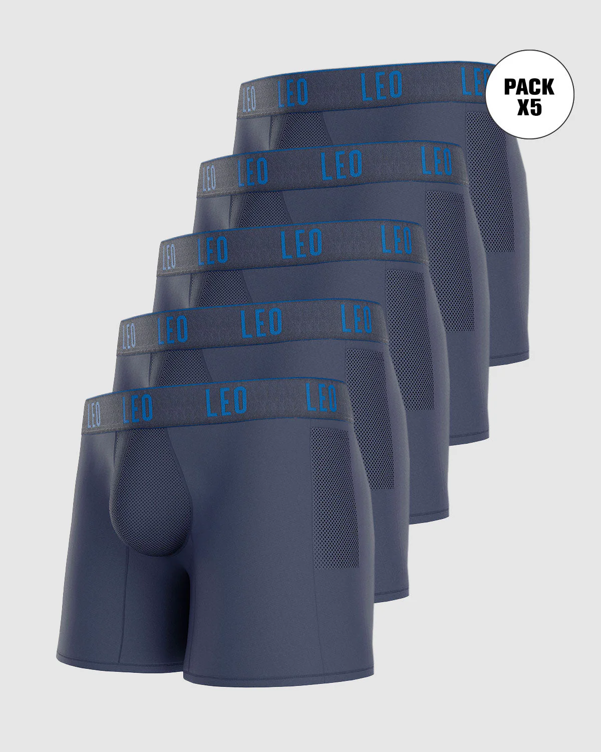 5-Pack Long Athletic Boxer Briefs with Side Pocket - Image 12