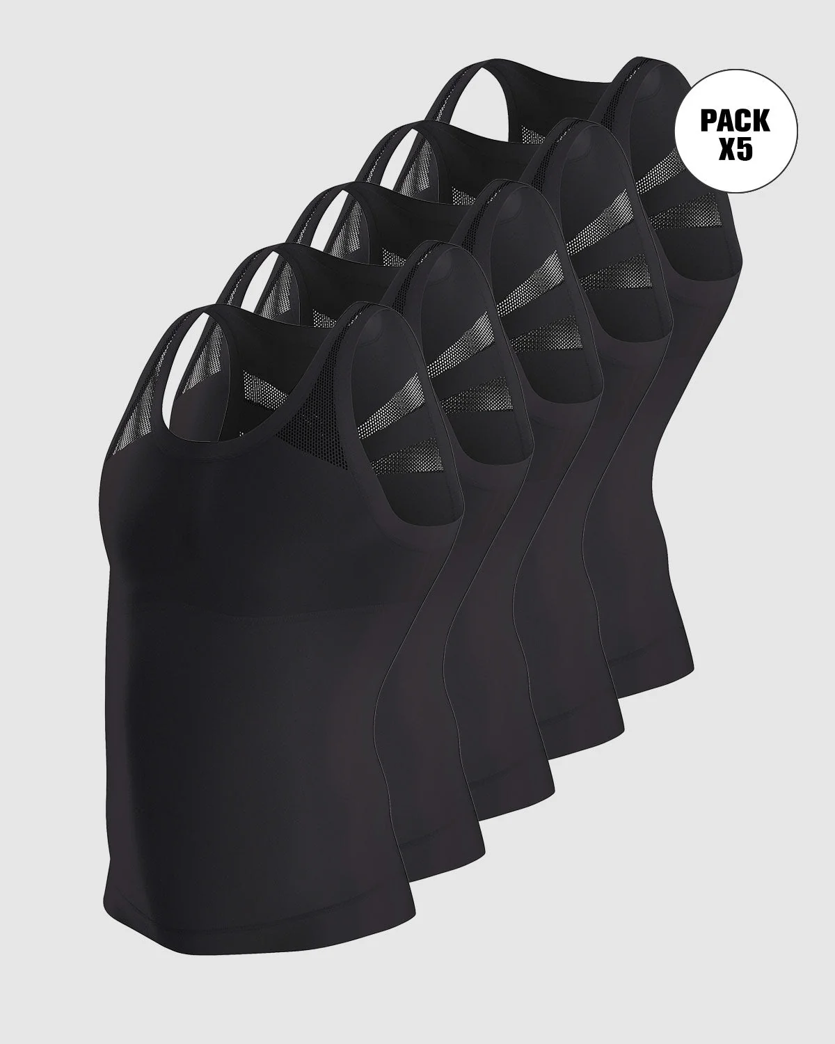 5-Pack Soft Compression Tank Tops