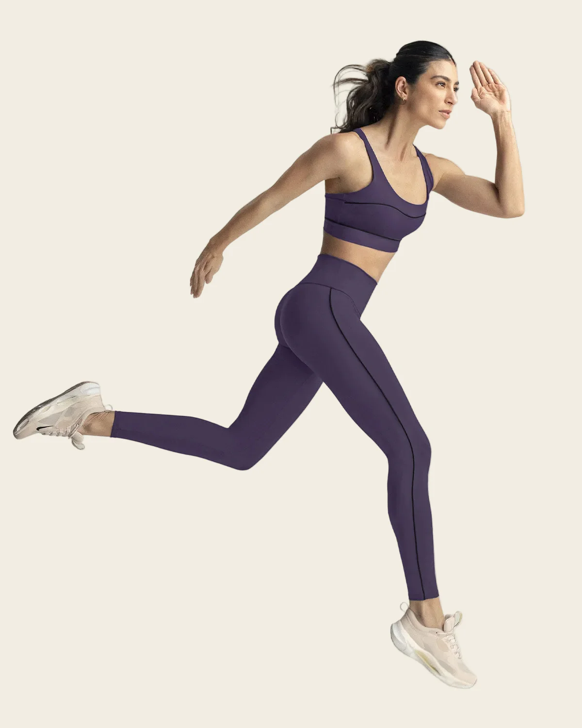 Active Legging with Double-Layered Firm Compression Waistband - Image 3