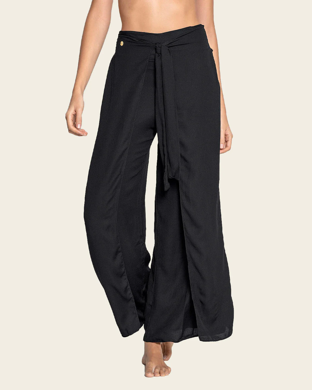 Adjustable Linen Like Beach Pants