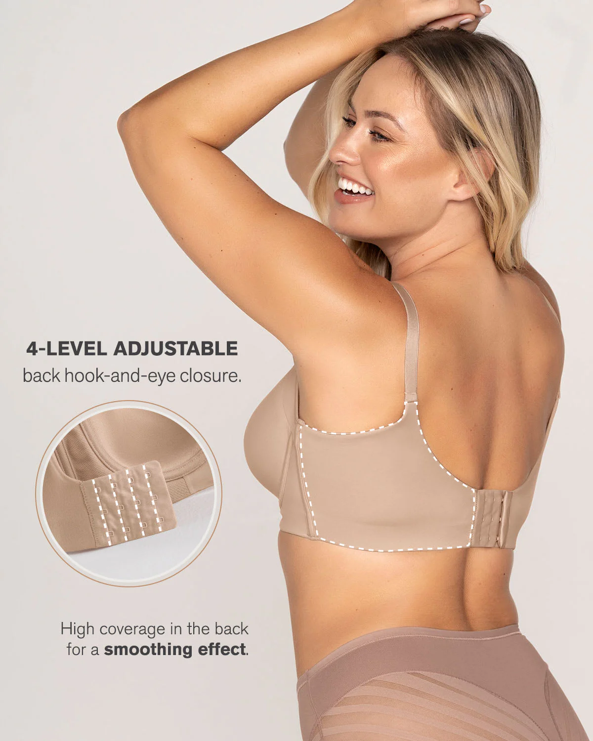 Back Smoothing Bra with Soft Full Coverage Cups - Image 29