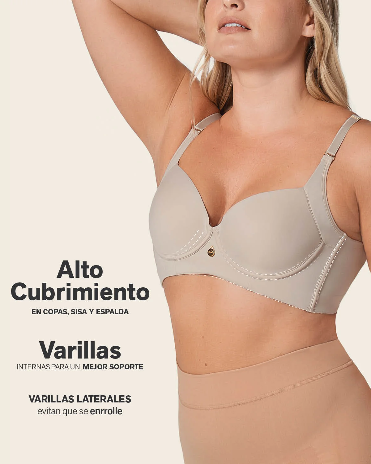 Back Smoothing Bra with Soft Full Coverage Cups - Image 3