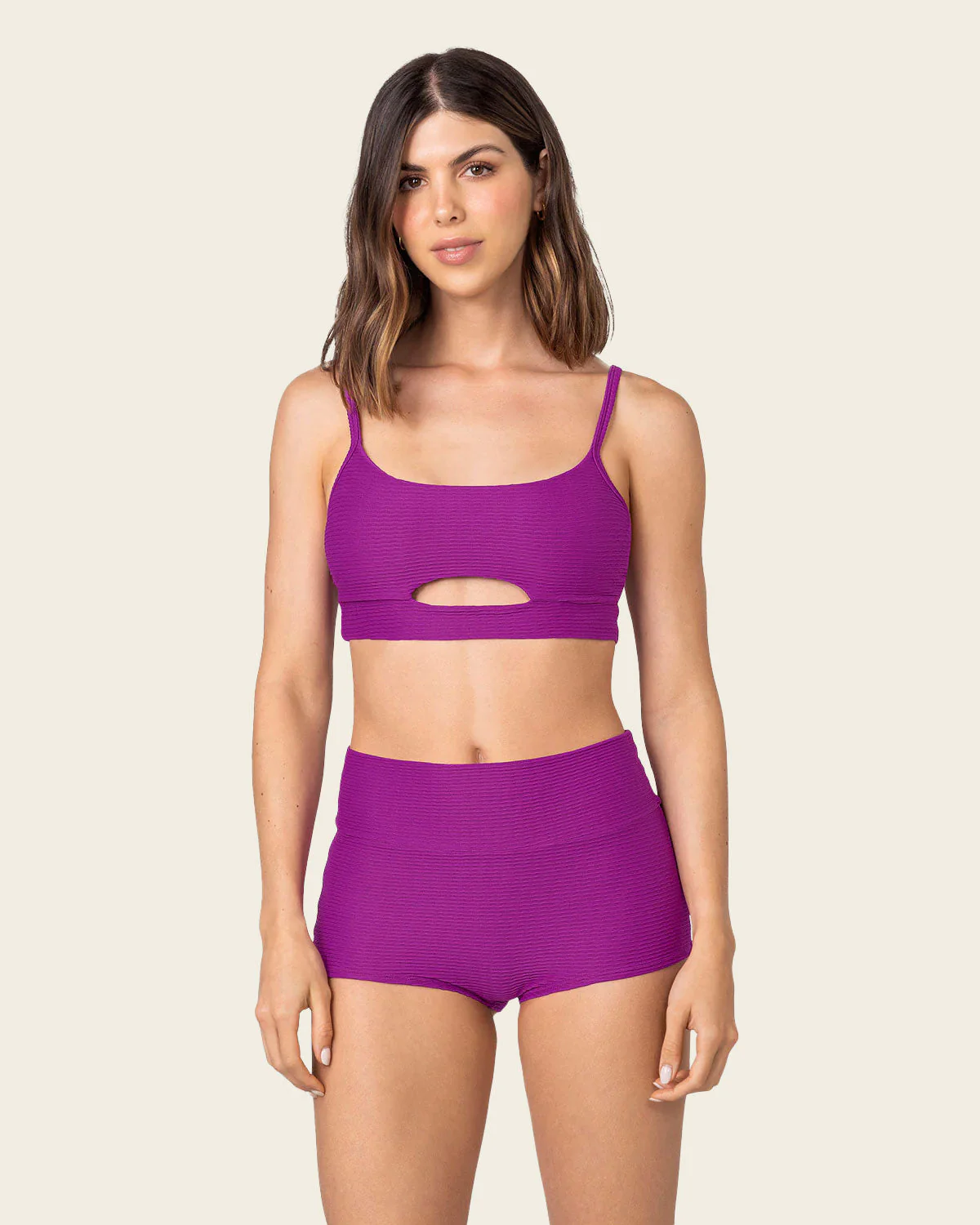 Bikini with High-Waisted Boyshort Bottom