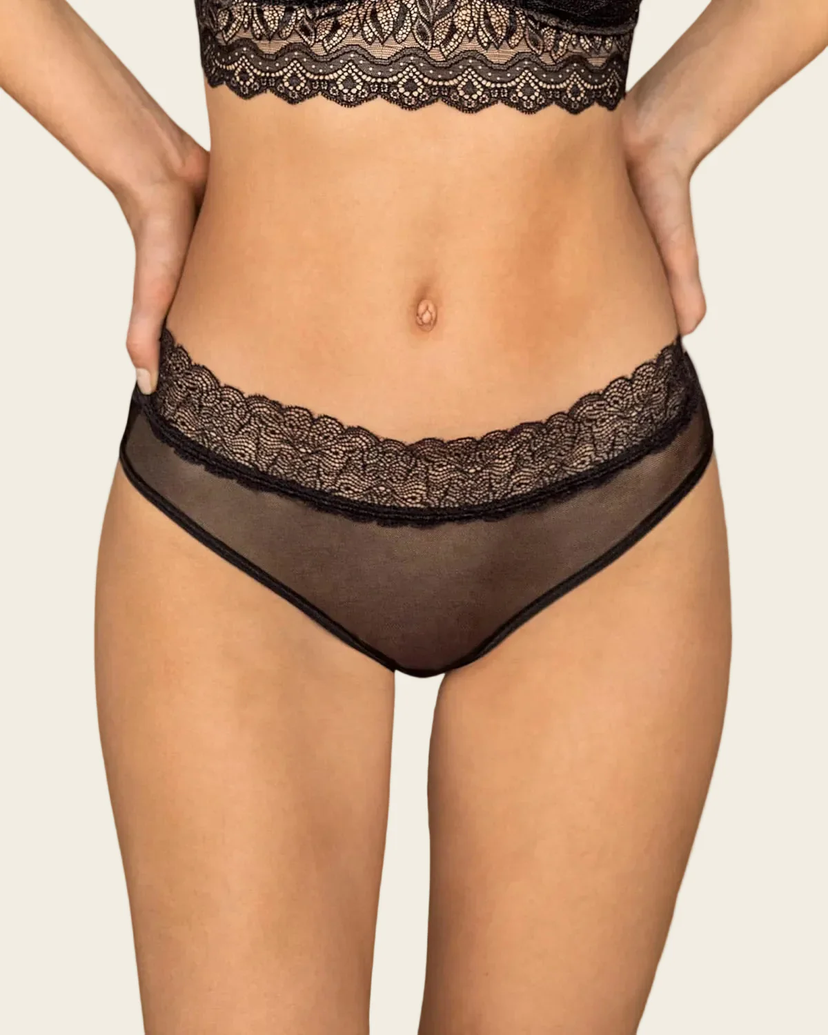 Completely sheer mid-rise cheeky knicker - Image 2