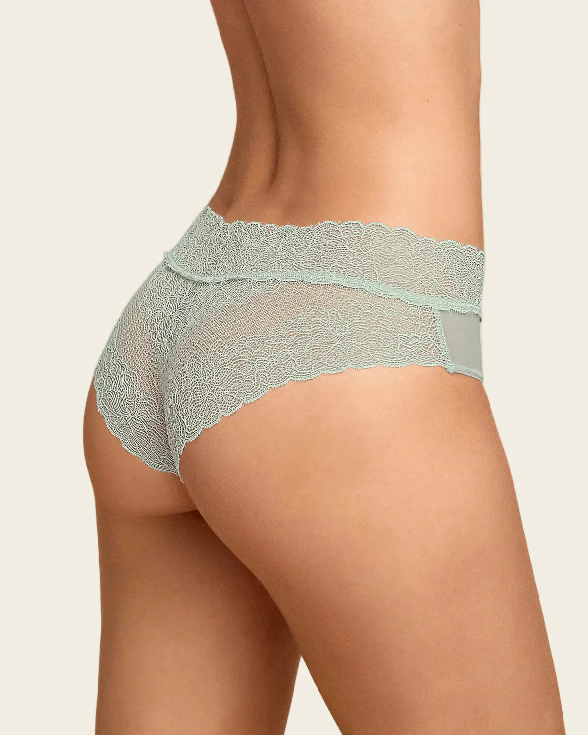 Completely sheer mid-rise cheeky knicker - Image 5