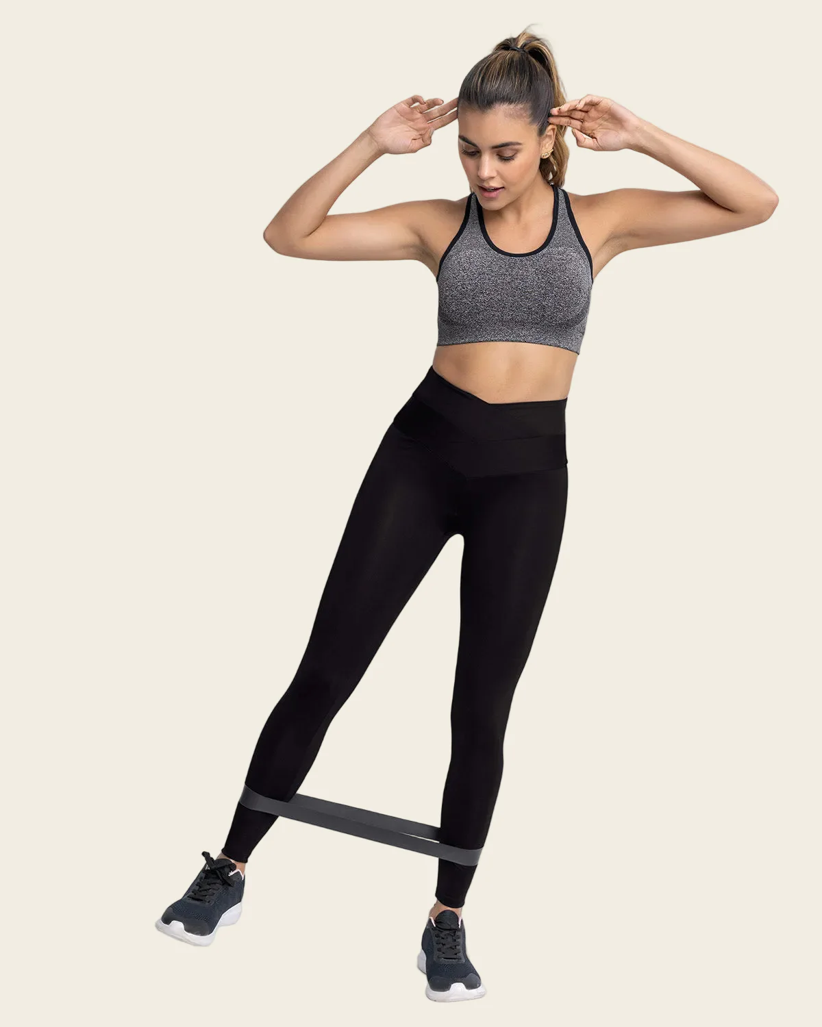 Criss Cross V Shape Waistband Legging - Image 9