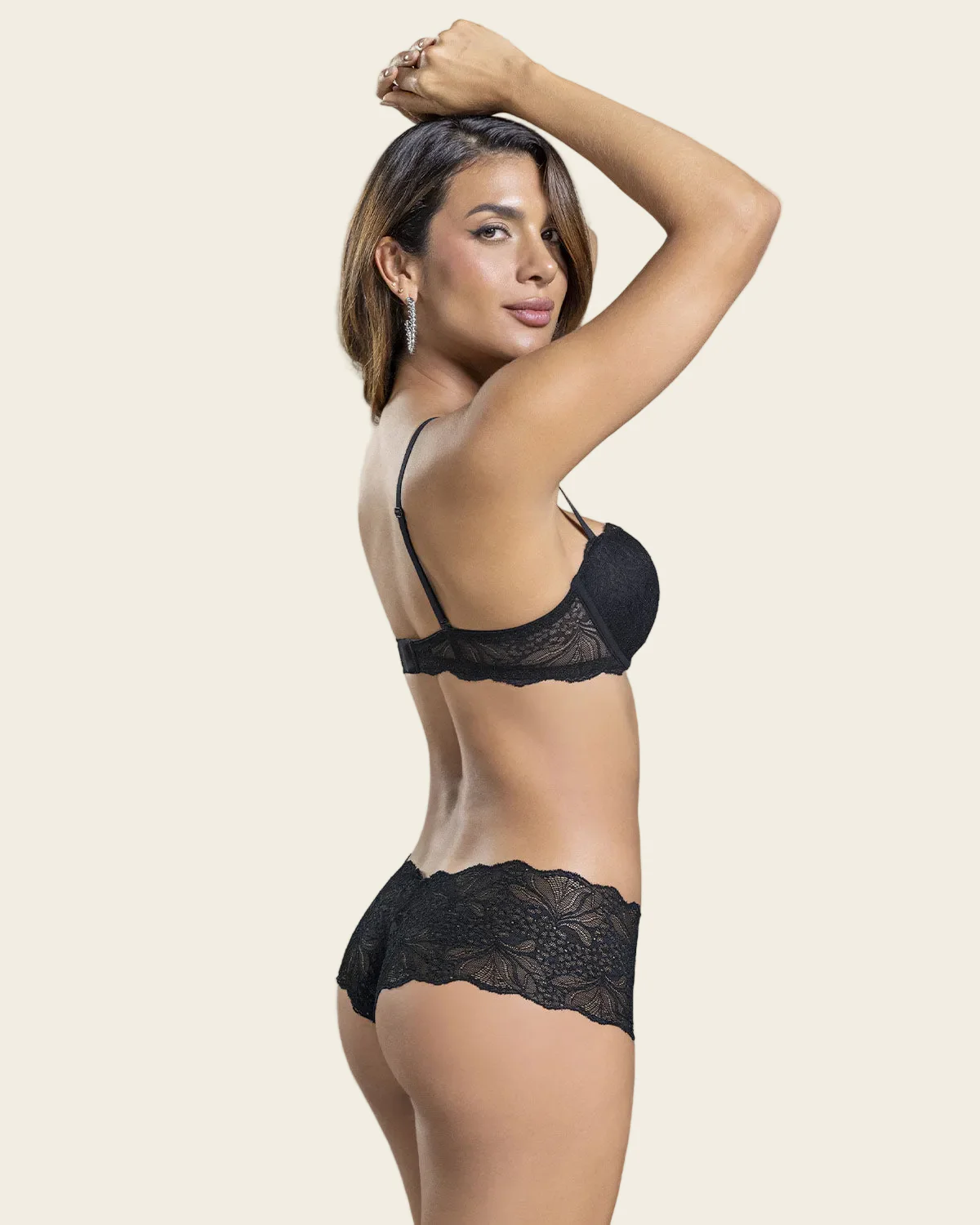 Cross-Front Floating Wire Push-Up Bra - Image 4