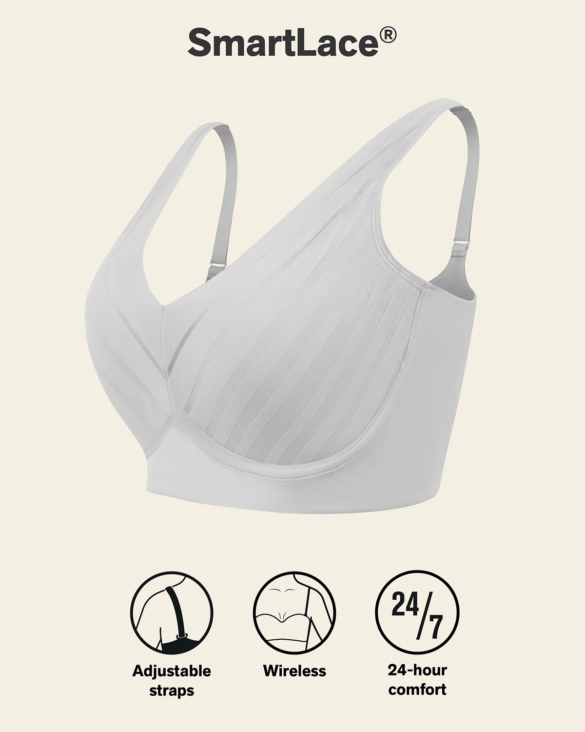 Lace Wireless Support Bra - Image 25