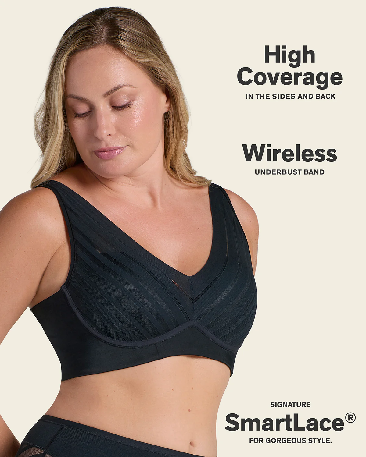 Lace Wireless Support Bra - Image 3