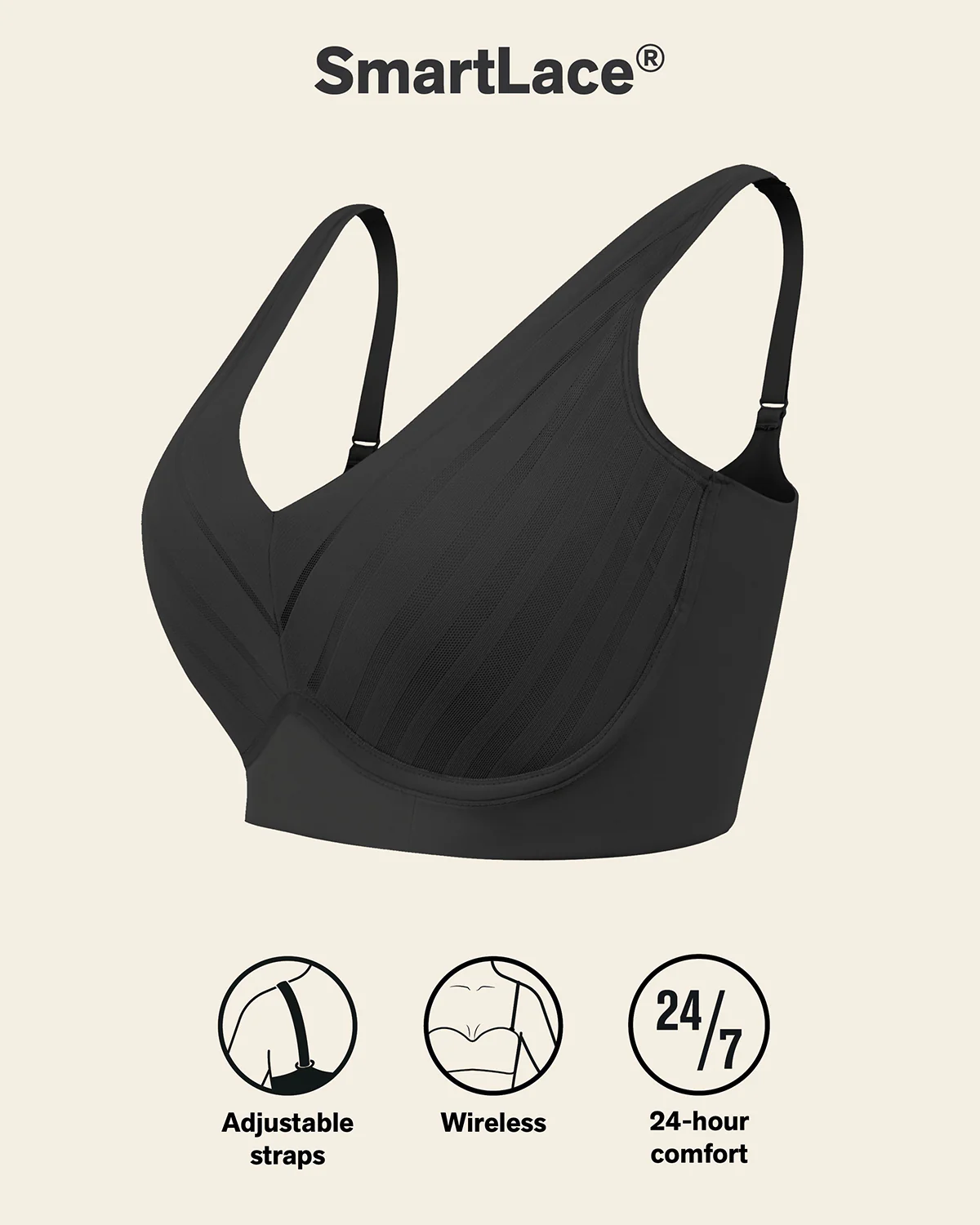 Lace Wireless Support Bra - Image 9