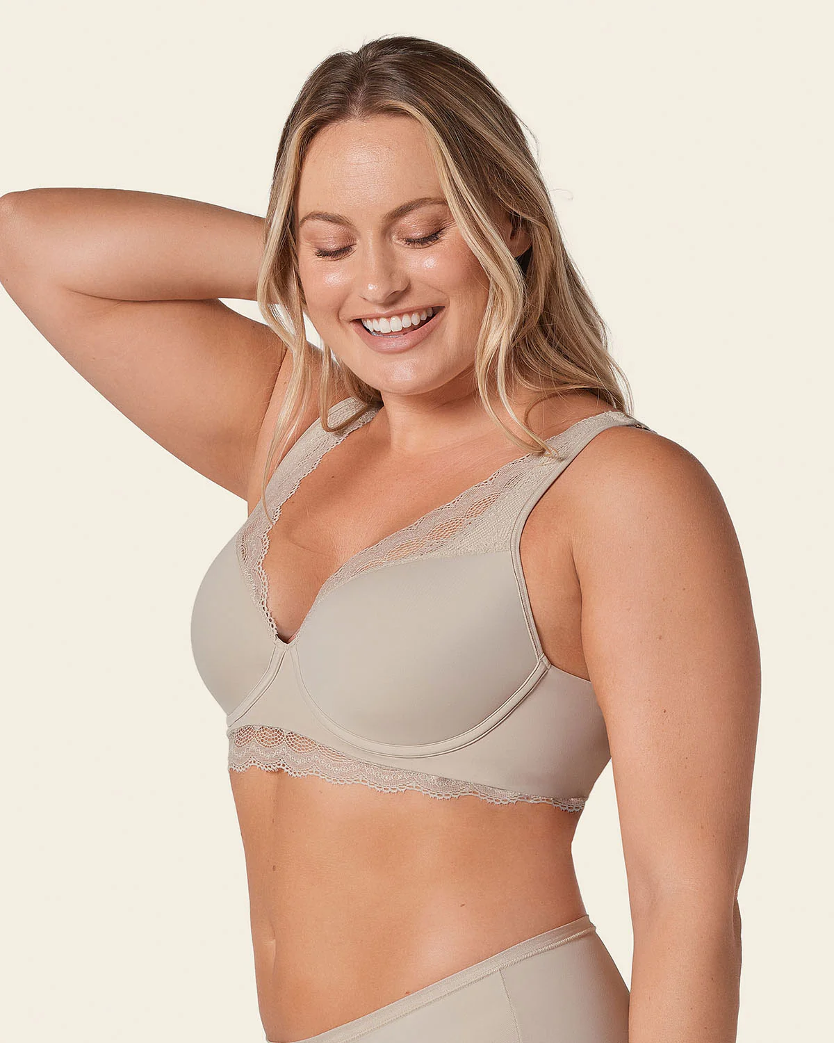 Deep Coverage Soft Lightly-Lined Lace Underwire Bra - Image 14