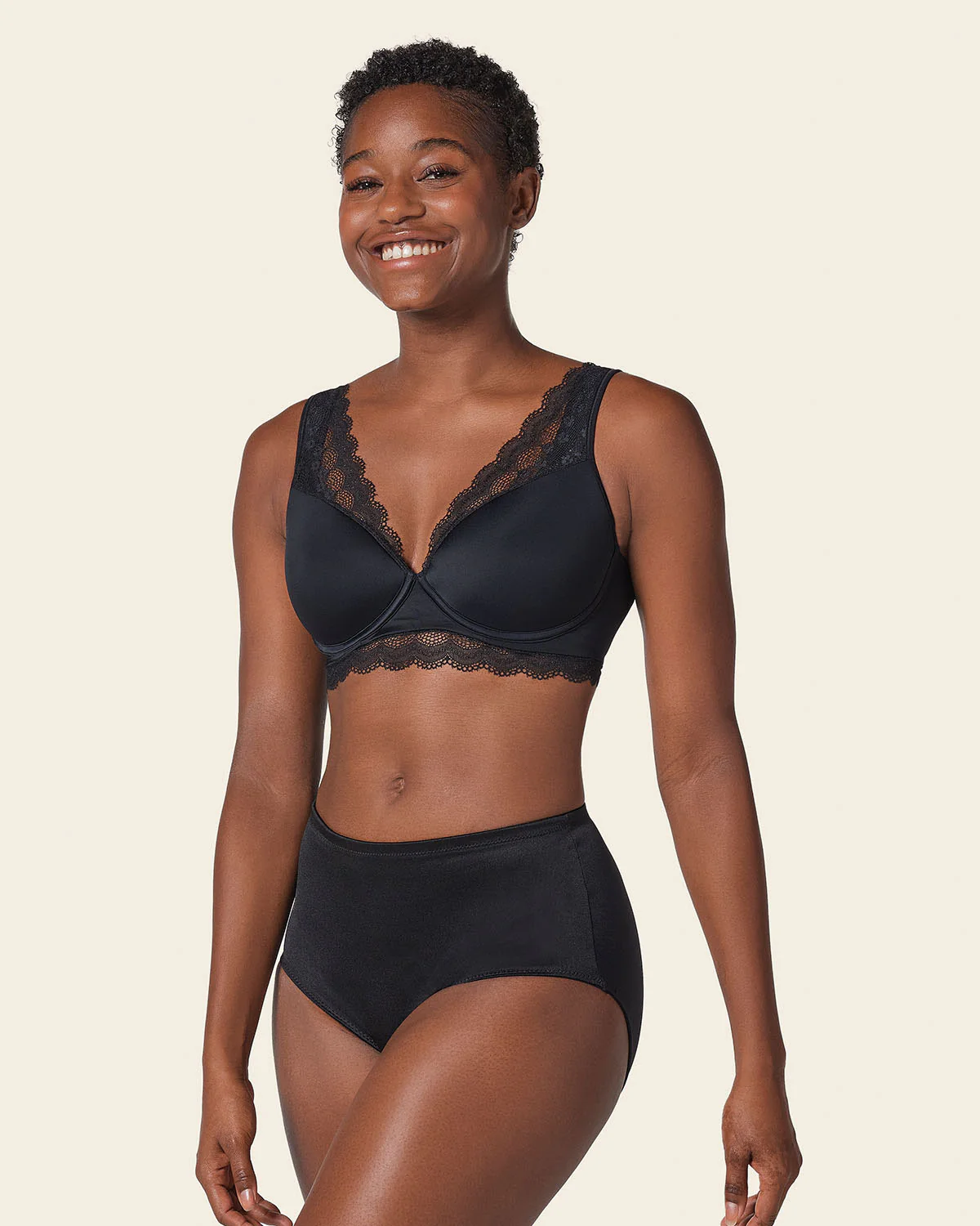 Deep Coverage Soft Lightly-Lined Lace Underwire Bra - Image 32