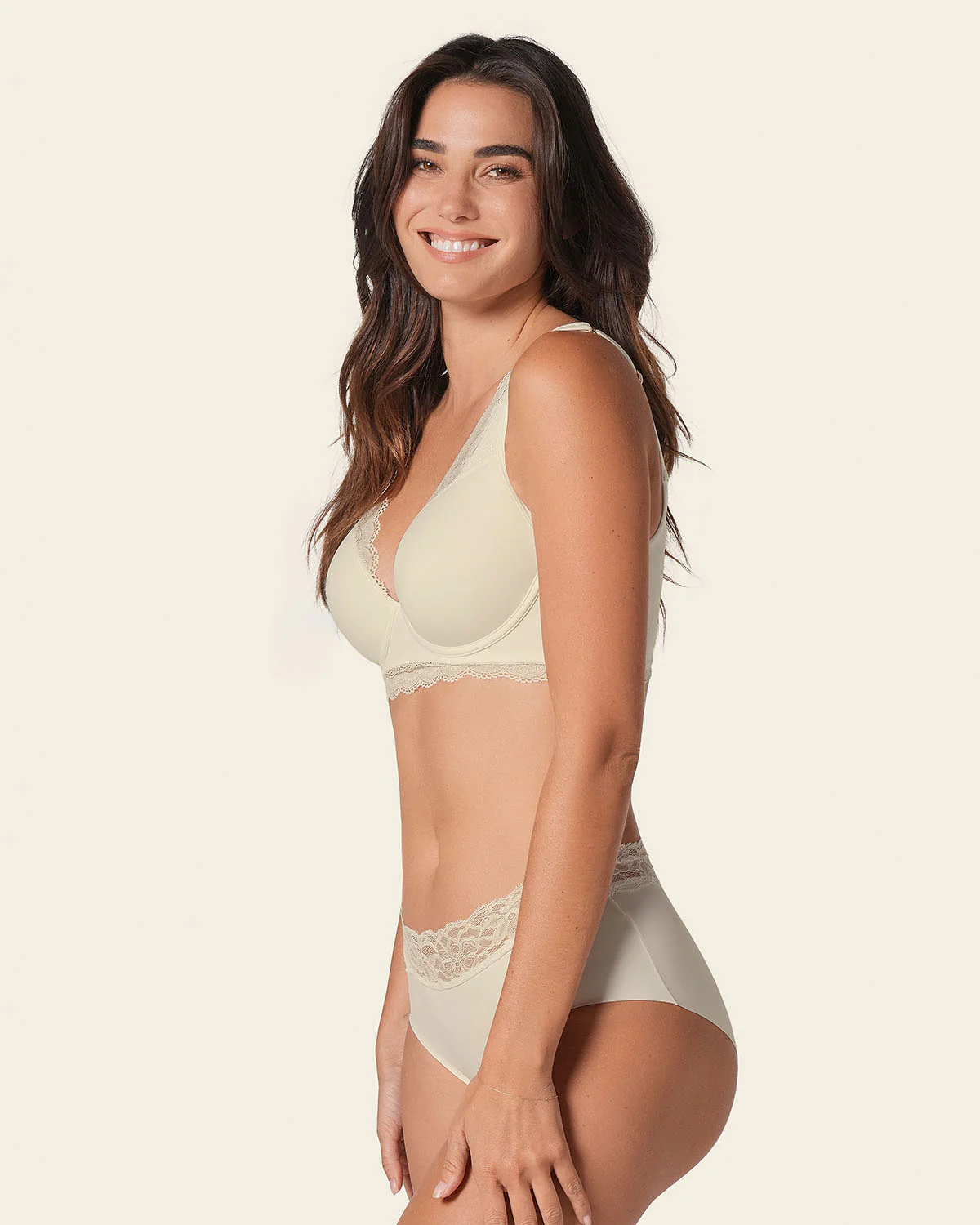 Deep Coverage Soft Lightly-Lined Lace Underwire Bra - Image 48