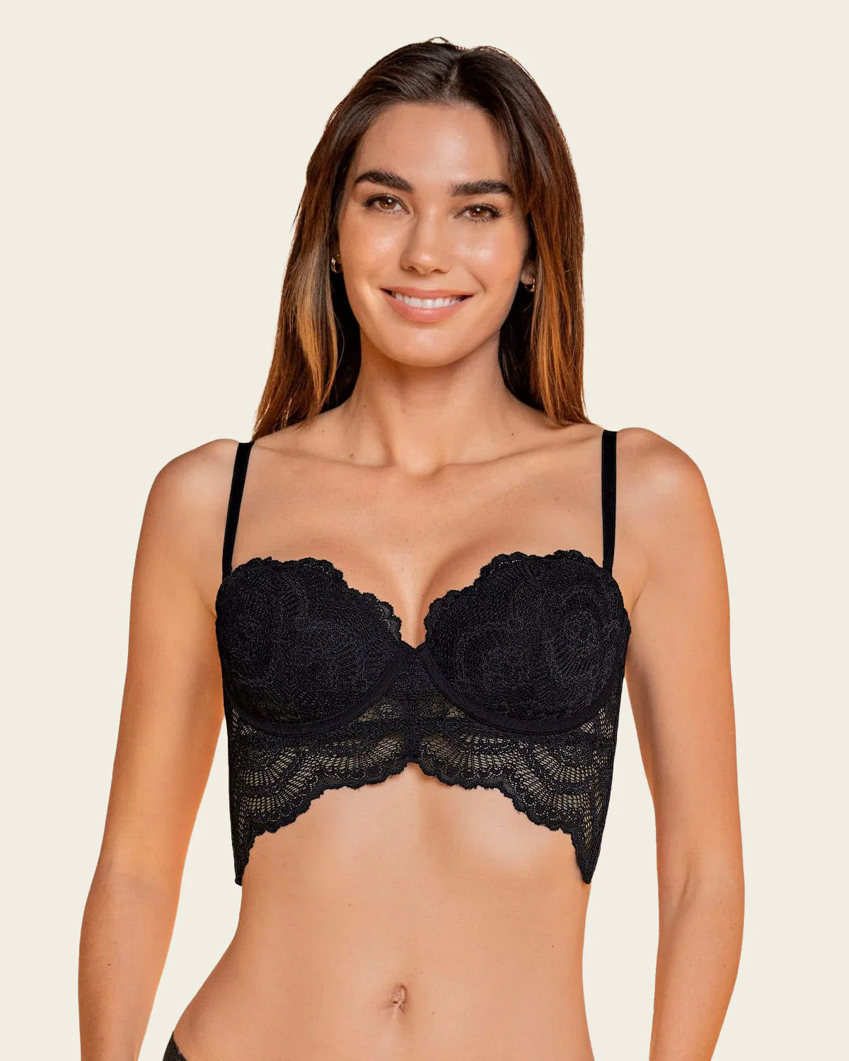 Demi Cup Lace Convertible Bustier