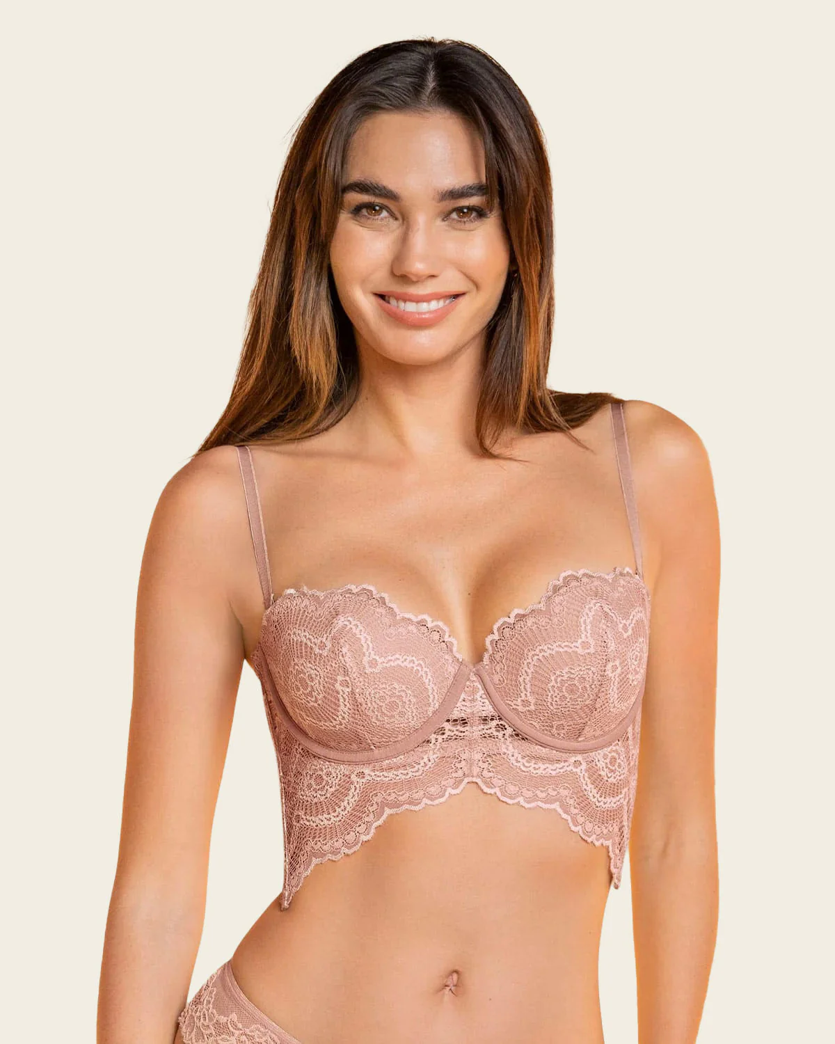 Demi Cup Lace Convertible Bustier - Image 6