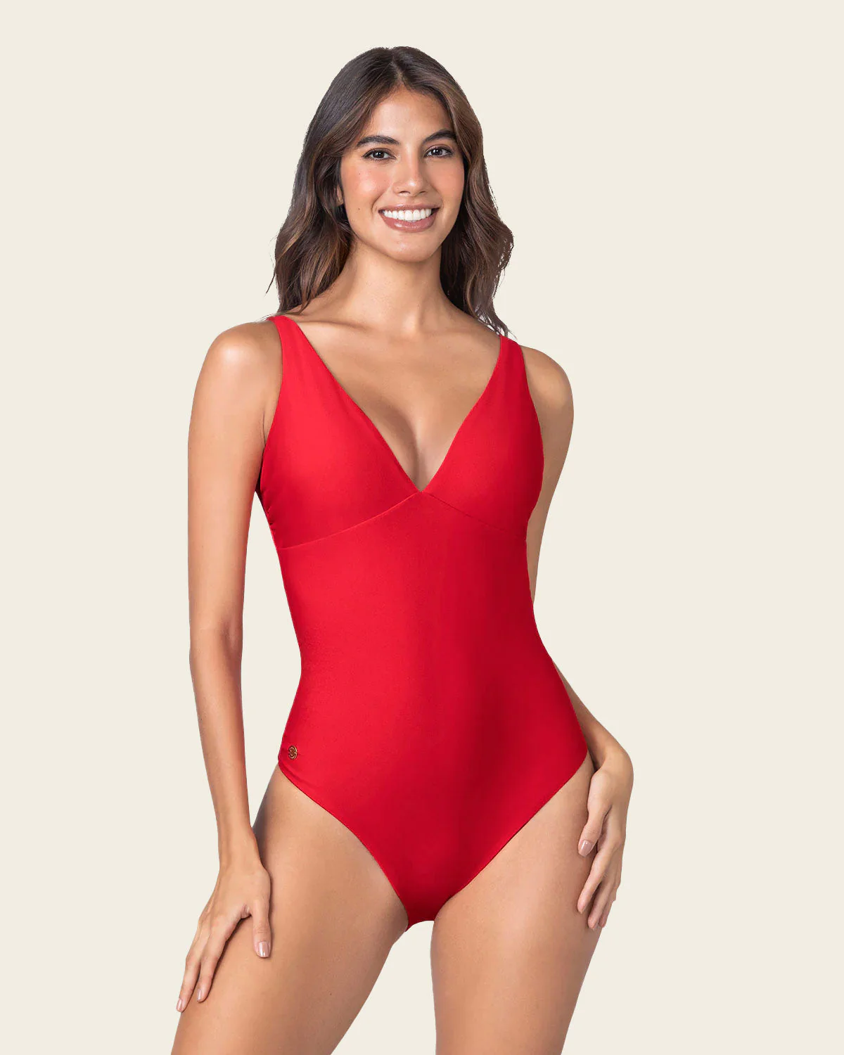 Double Plunge One-Piece Slimming Swimsuit - Image 6