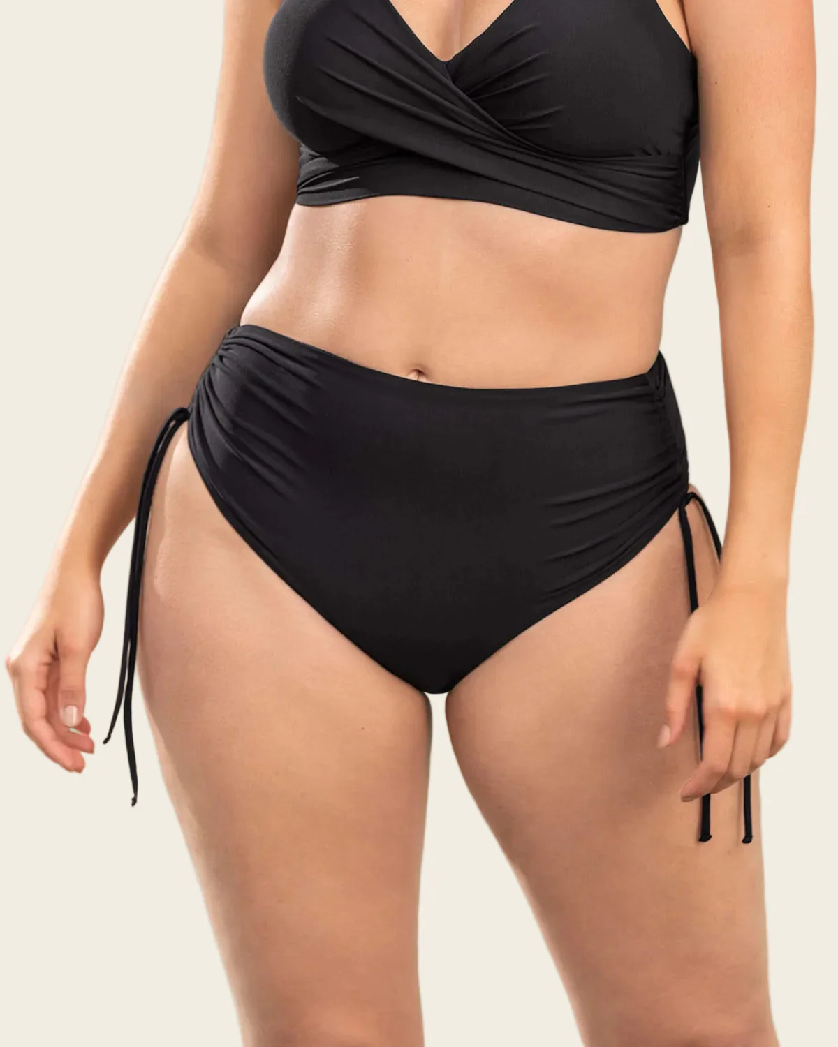 Eco-Friendly High Waisted Slimming Bikini Bottom