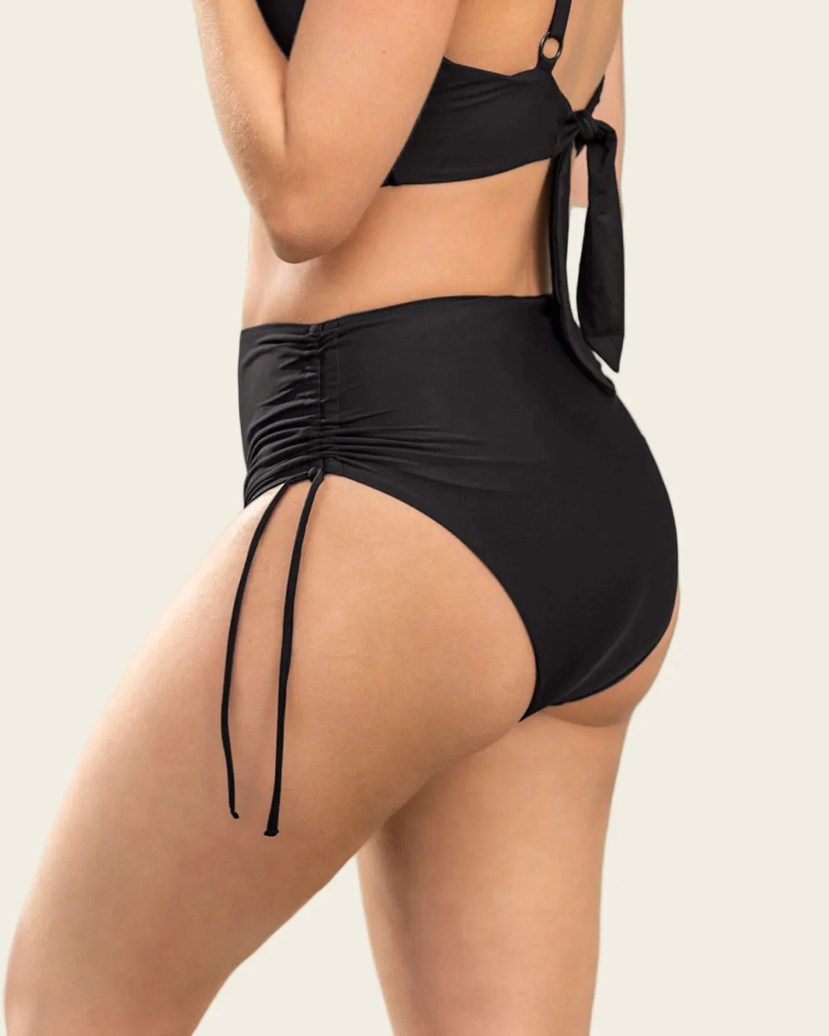 Eco-Friendly High Waisted Slimming Bikini Bottom - Image 2