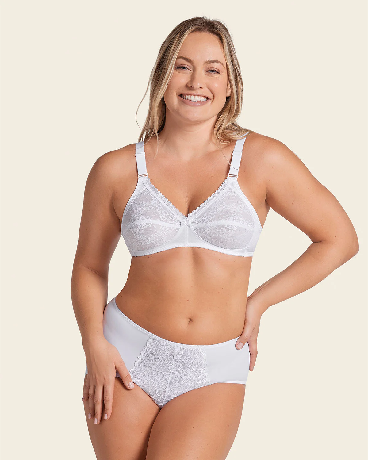 Extra Coverage Support Wireless Bra with Lace Cups - Image 4