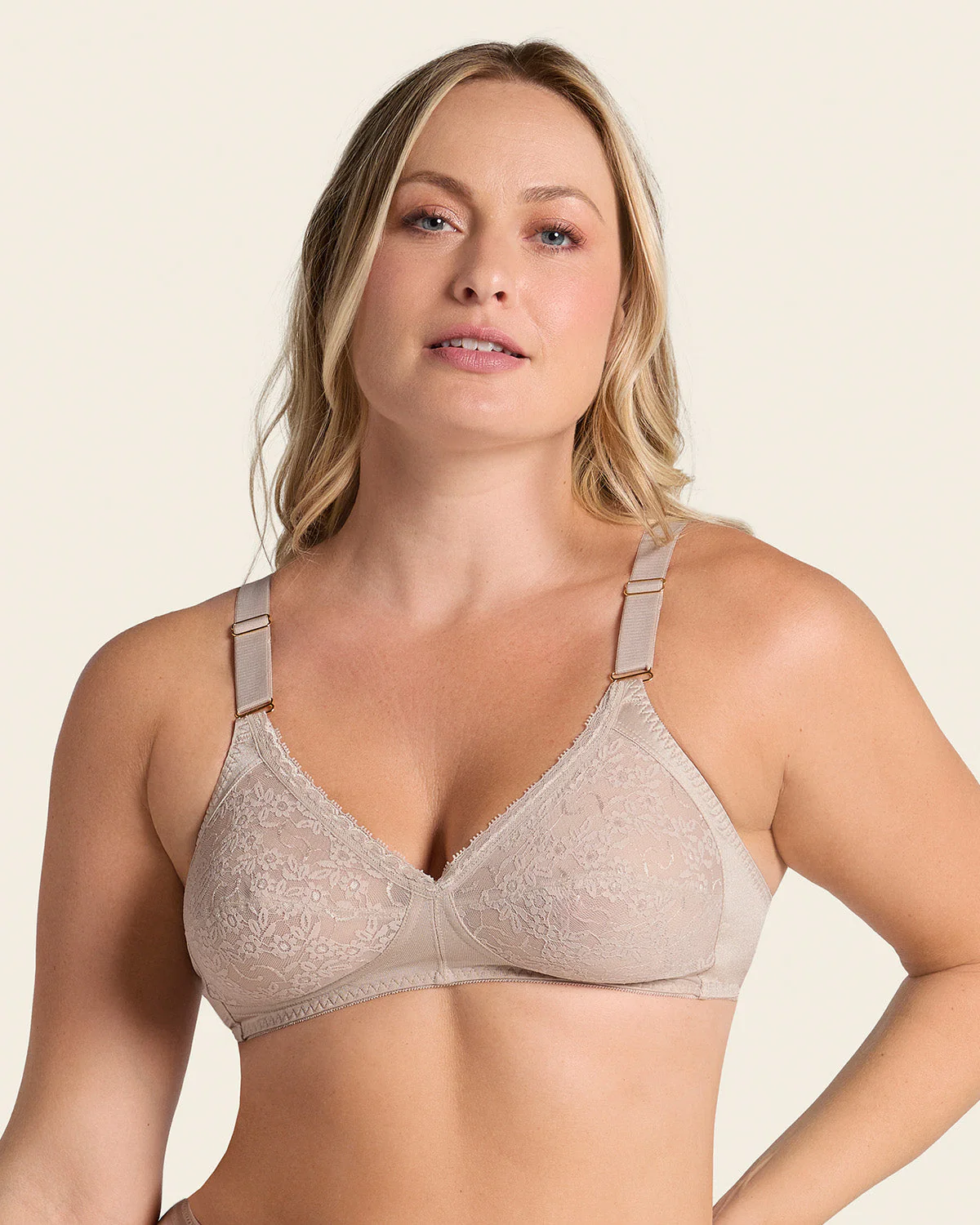 Extra Coverage Support Wireless Bra with Lace Cups - Image 9