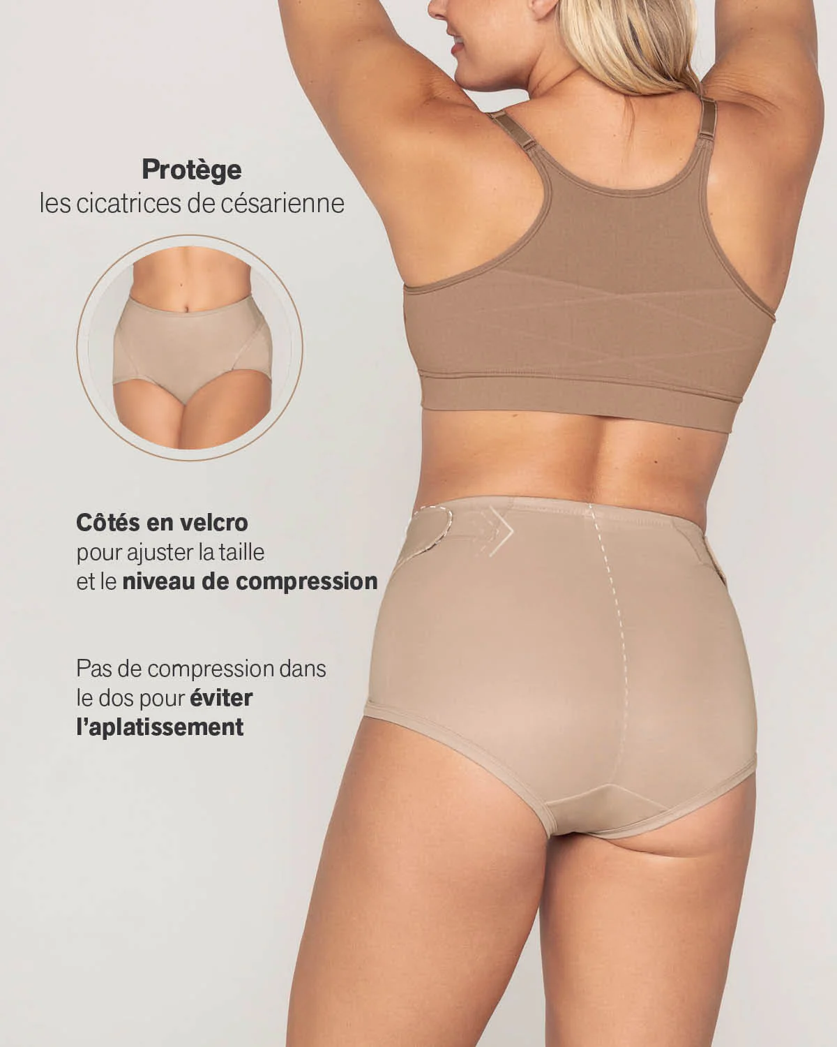 Firm Compression Postpartum Knicker with Adjustable Belly Wrap - Image 16