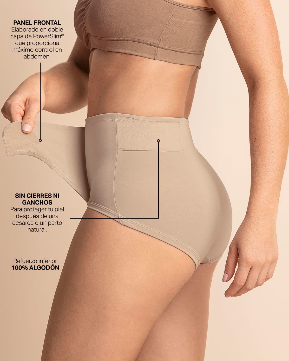 Firm Compression Postpartum Knicker with Adjustable Belly Wrap - Image 8