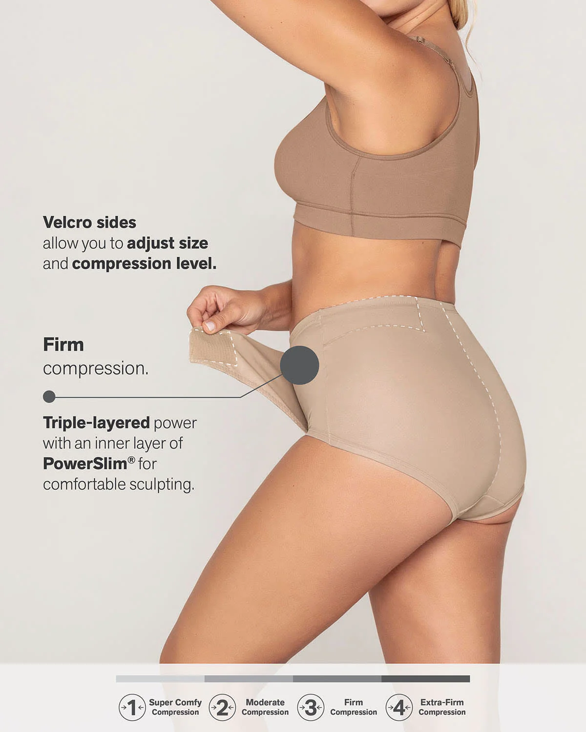 Firm Compression Postpartum Knicker with Adjustable Belly Wrap - Image 9