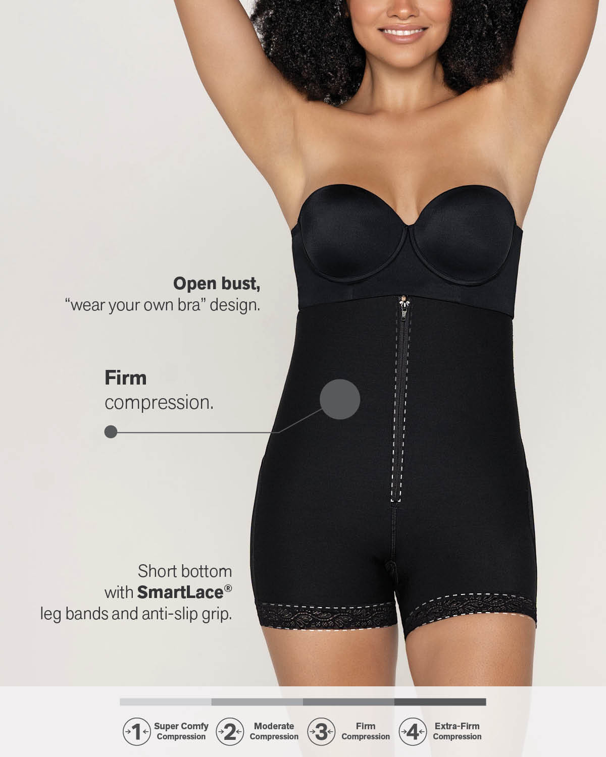 Firm Tummy Control Strapless Shaper with Bum Lifter - Image 11