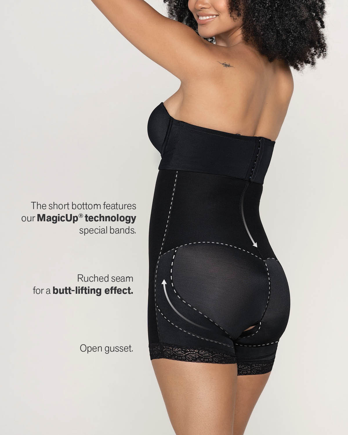 Firm Tummy Control Strapless Shaper with Bum Lifter - Image 12